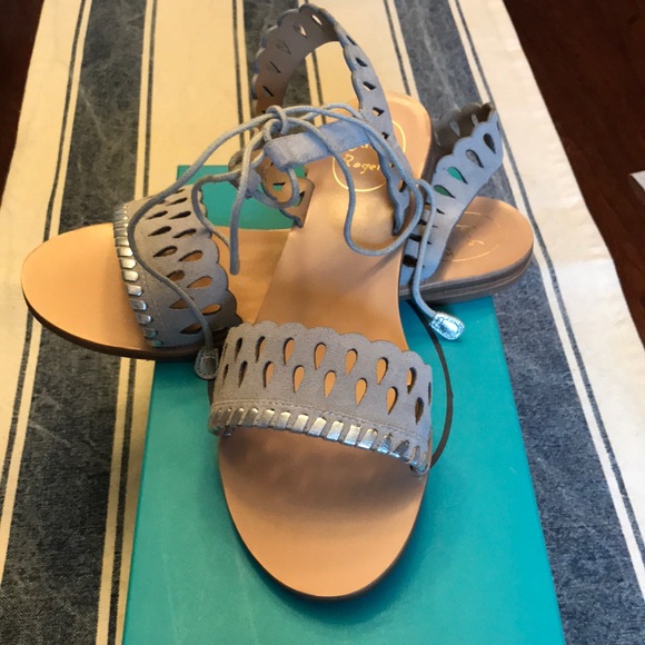 Jack Rogers Shoes - NIB Jack Rogers Ruby Suede Sandal Dove Grey Sz8